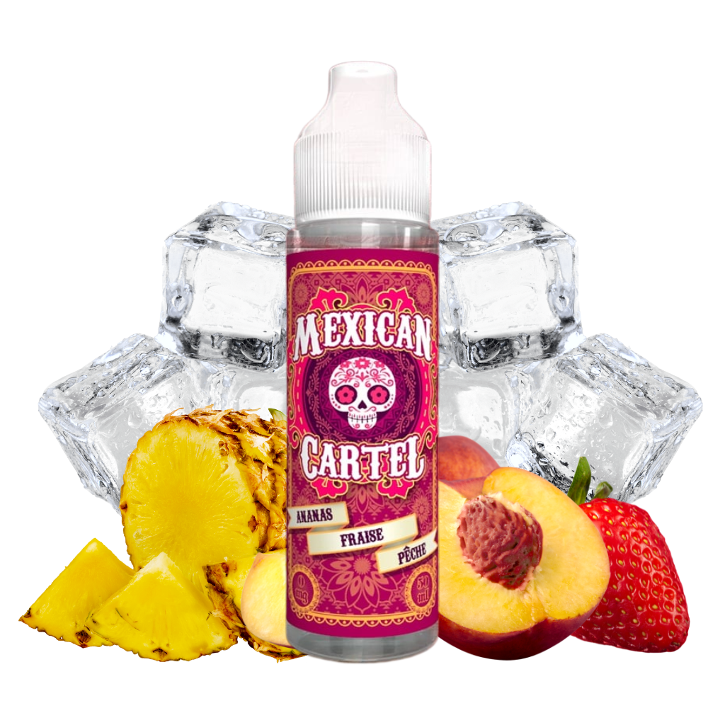 Ananas Fraise Pêche 50ml - Mexican Cartel   