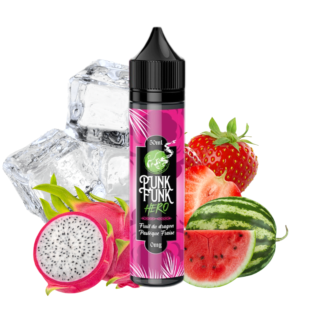 Fruit du Dragon Fraise Pastèque 50ml - Punk Funk Hero 