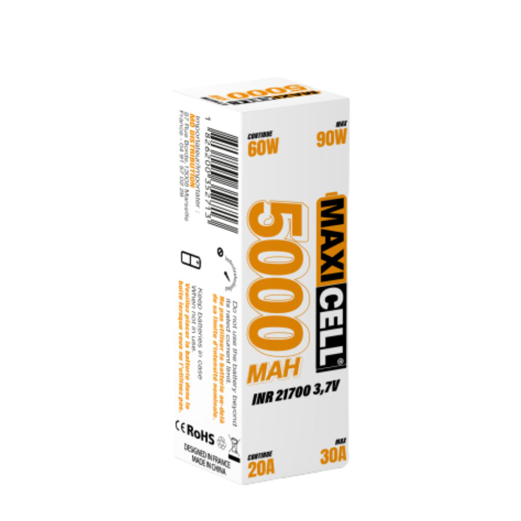 Accus 21700 5000 mAh 30A - MAXICELL